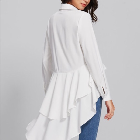 high low ruffle shirt